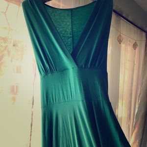 16W Teal Jersey A-Line Swing Dress